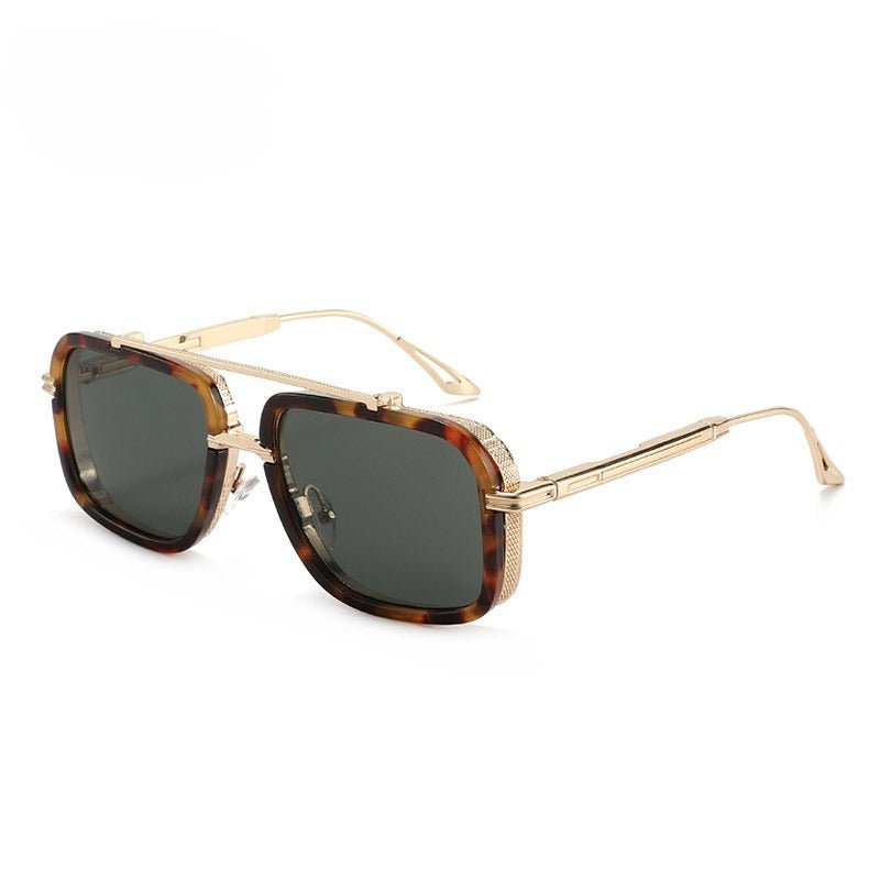 Lenstorm T1489 Metal Double - Bridge Rimless Square Trendy Street Style Sunglasses