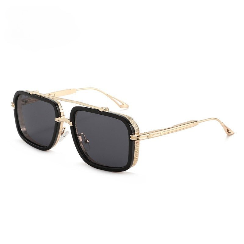 Lenstorm T1489 Metal Double - Bridge Rimless Square Trendy Street Style Sunglasses