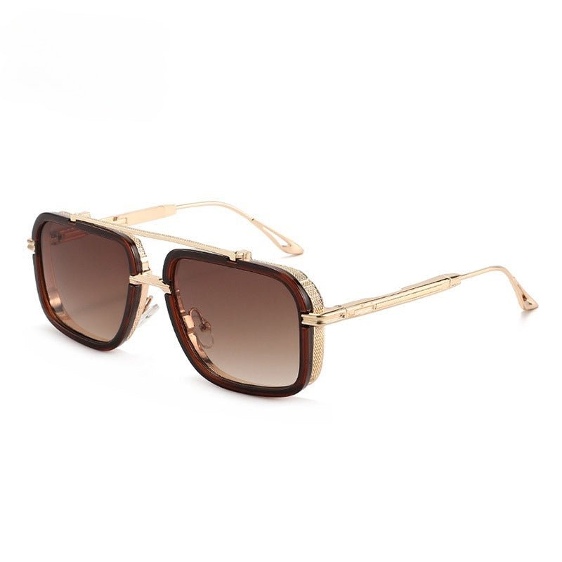 Lenstorm T1489 Metal Double - Bridge Rimless Square Trendy Street Style Sunglasses