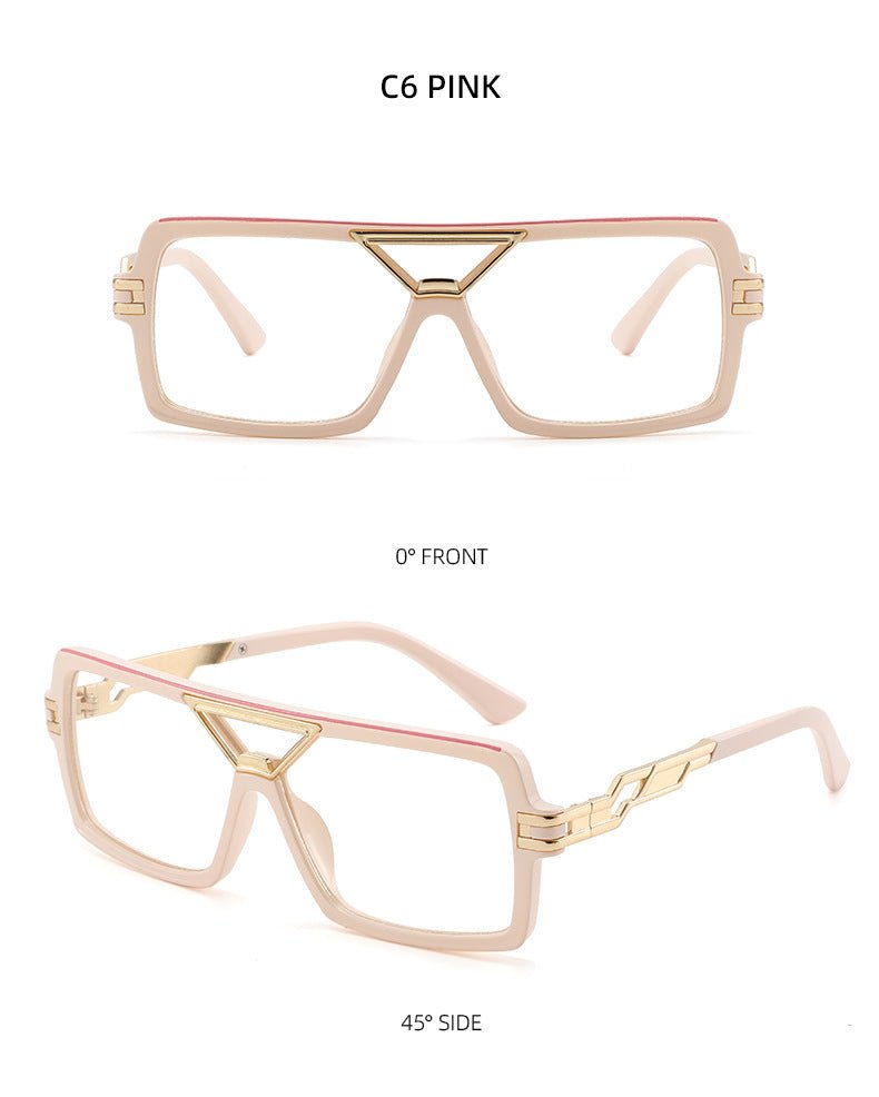 Lenstorm T1498 Oversized Double - Bridge Color - Block Blue Light Blocking Eyeglass Frame