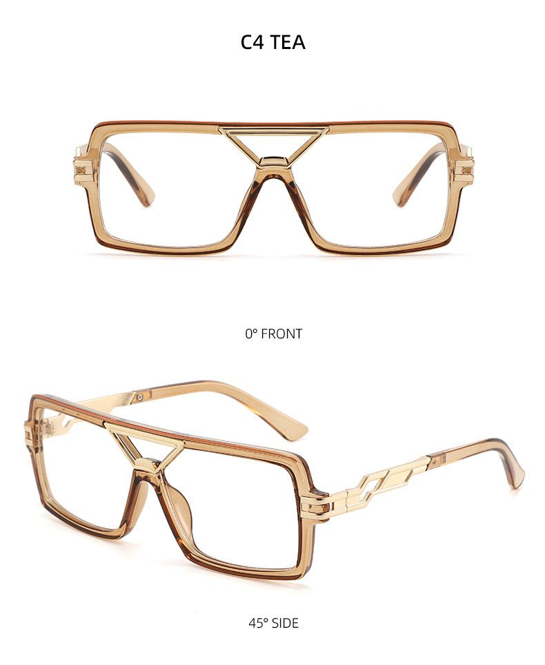 Lenstorm T1498 Oversized Double - Bridge Color - Block Blue Light Blocking Eyeglass Frame