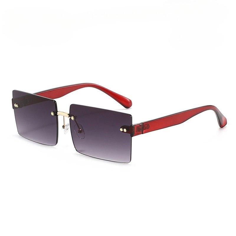 Lenstorm T1500 Frameless Diamond - Cut Square Ocean - Tint Sunglasses