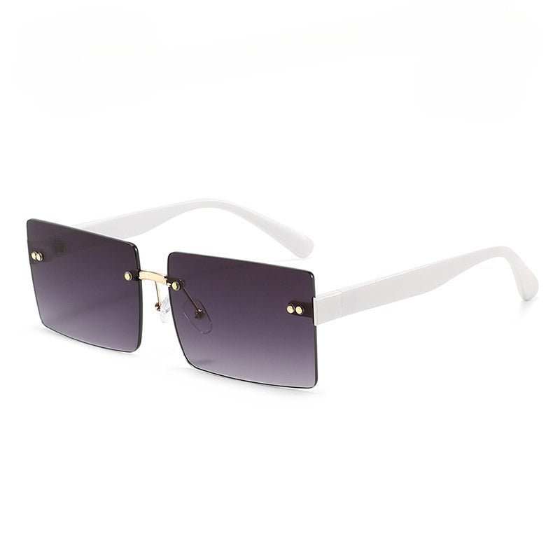 Lenstorm T1500 Frameless Diamond - Cut Square Ocean - Tint Sunglasses