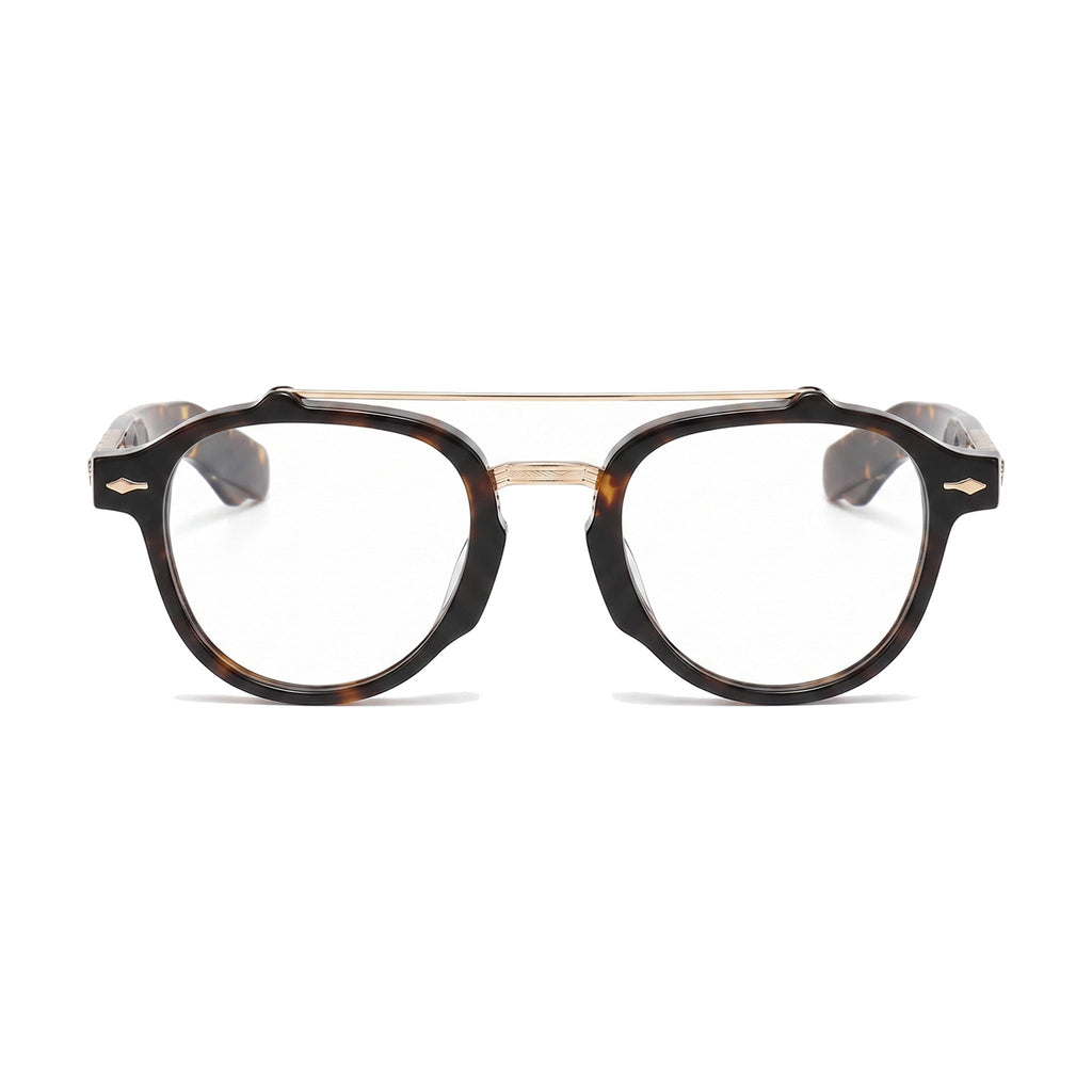 Lenstorm YSAT3014 Retro Double Bridge Round Eyeglasses