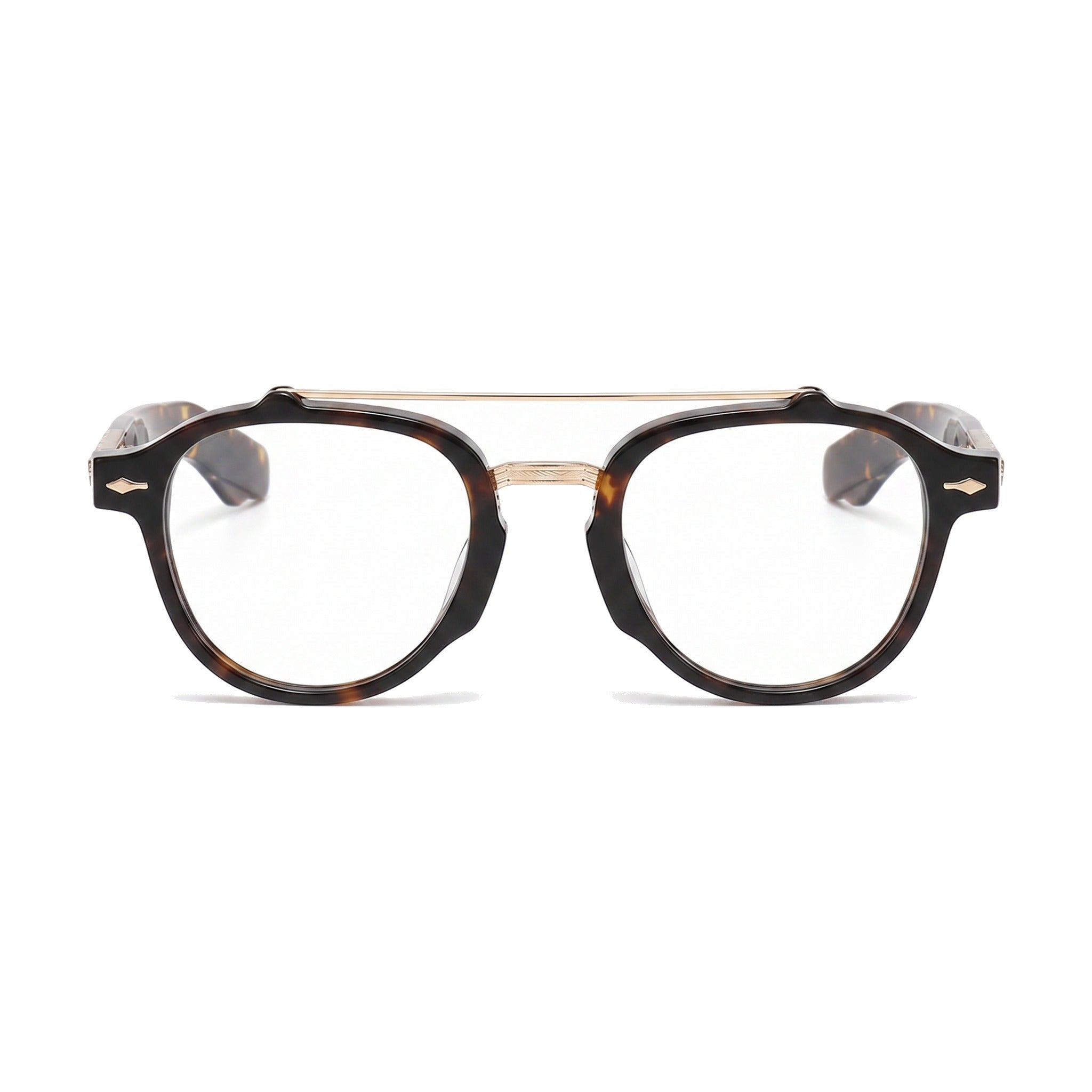 Lenstorm YSAT3014 Retro Double Bridge Round Eyeglasses