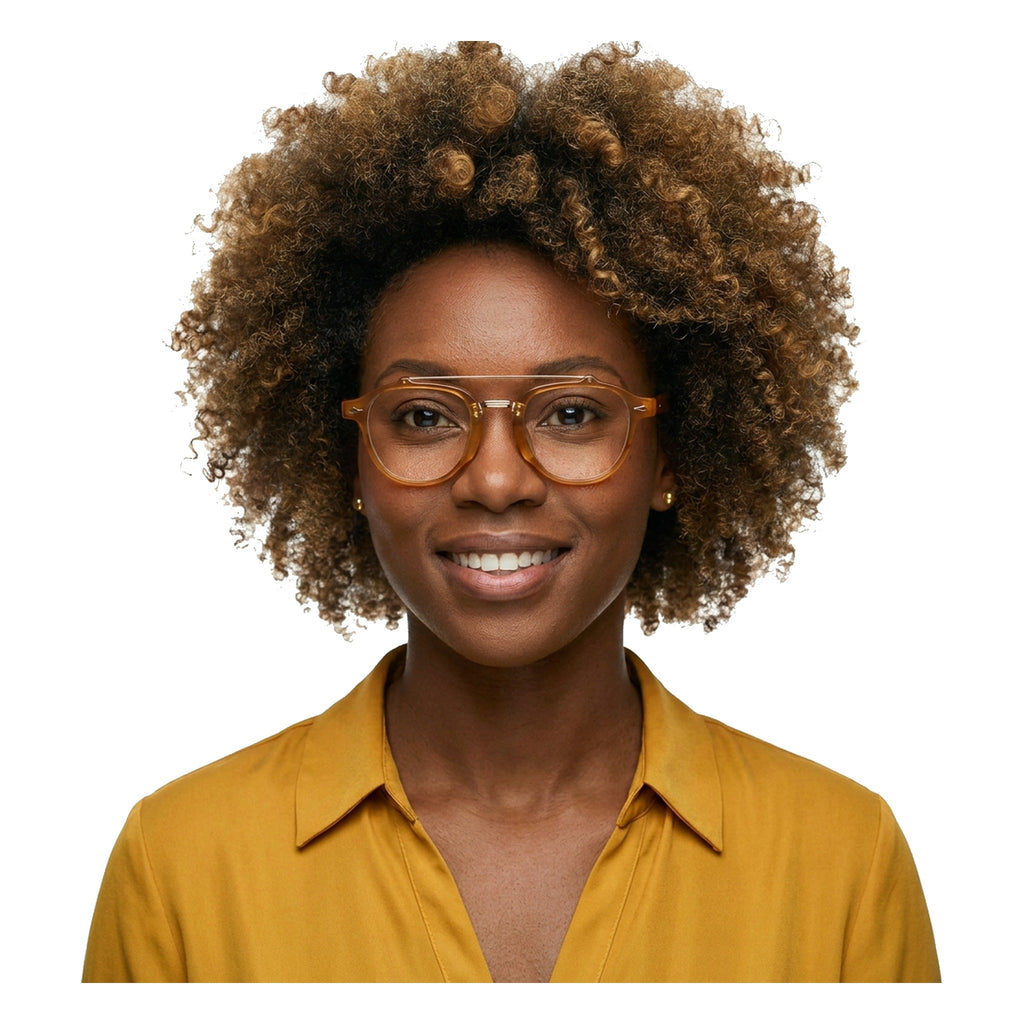 Lenstorm YSAT3014 Retro Double Bridge Round Eyeglasses