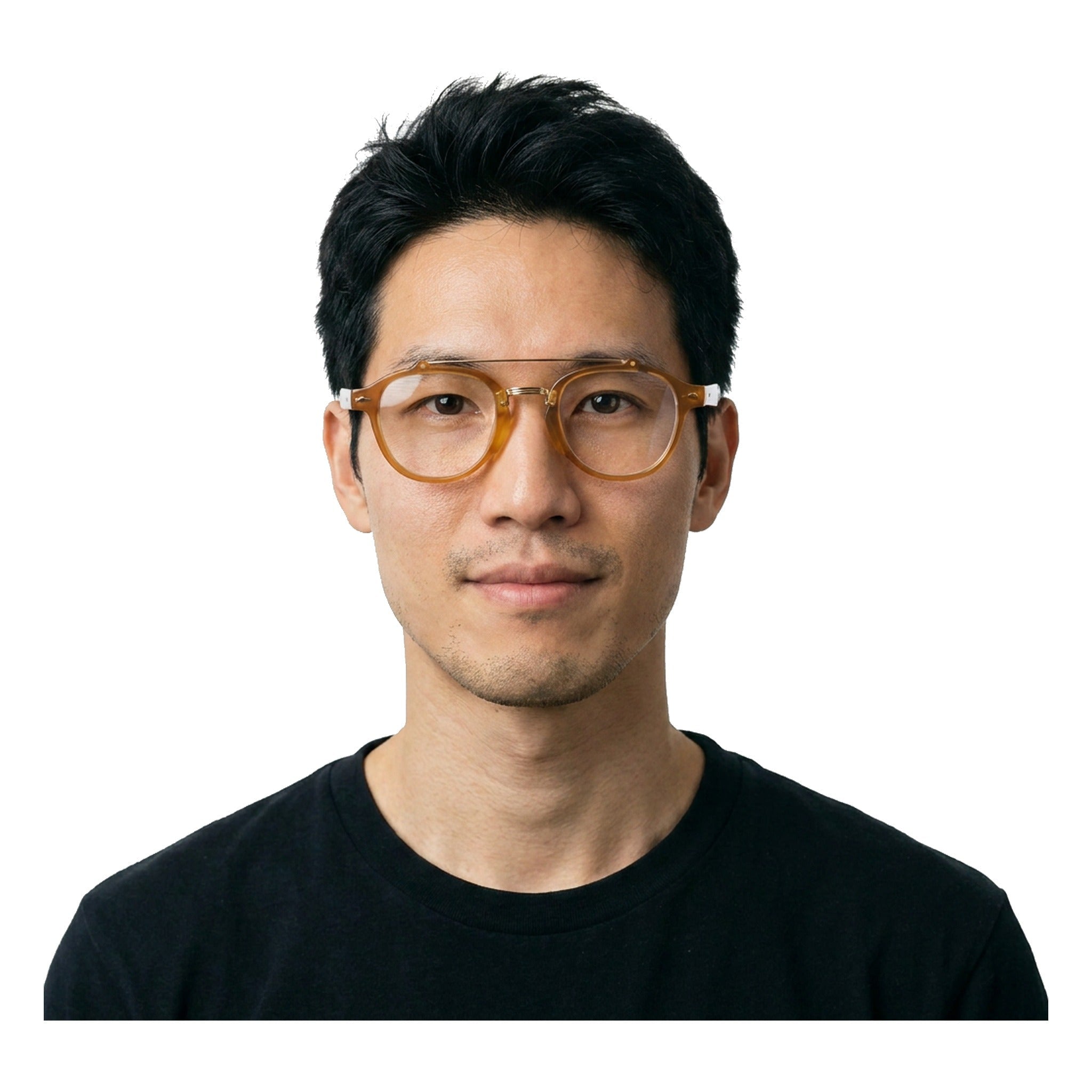 Lenstorm YSAT3014 Retro Double Bridge Round Eyeglasses