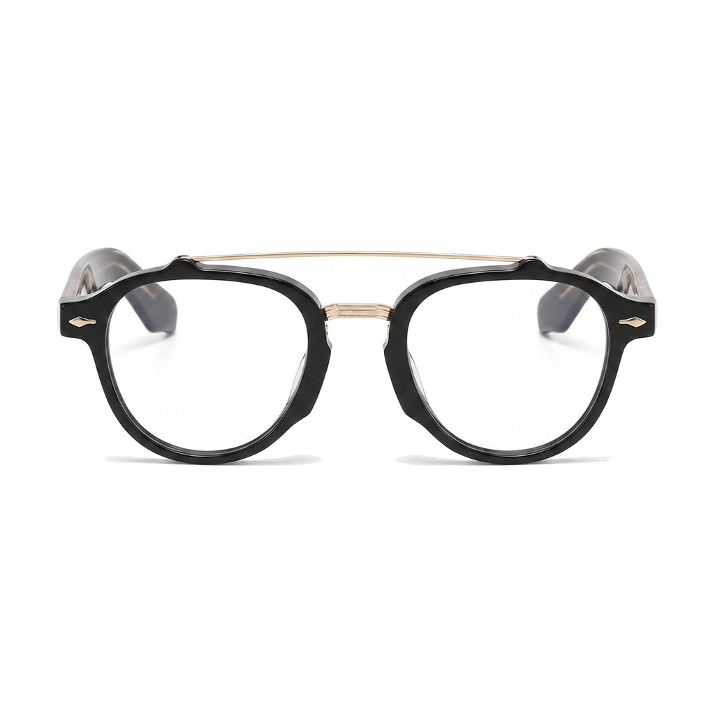 Lenstorm YSAT3014 Retro Double Bridge Round Eyeglasses
