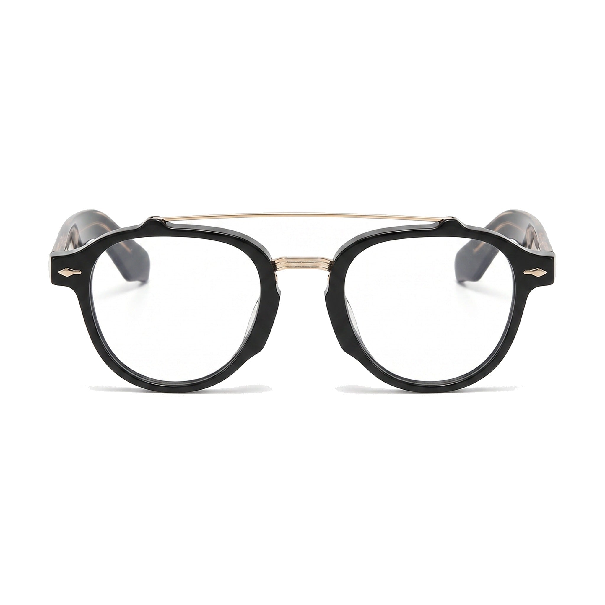 Lenstorm YSAT3014 Retro Double Bridge Round Eyeglasses