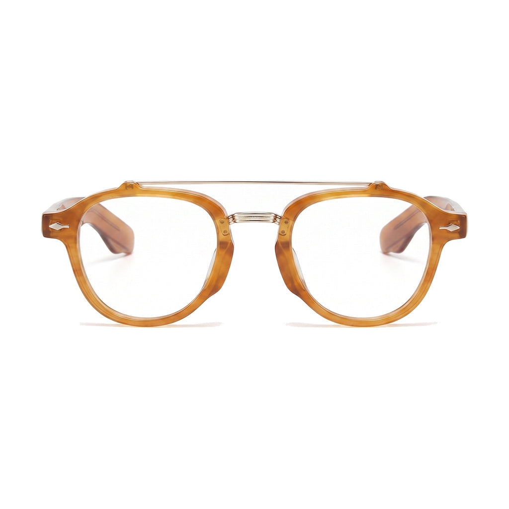 Lenstorm YSAT3014 Retro Double Bridge Round Eyeglasses