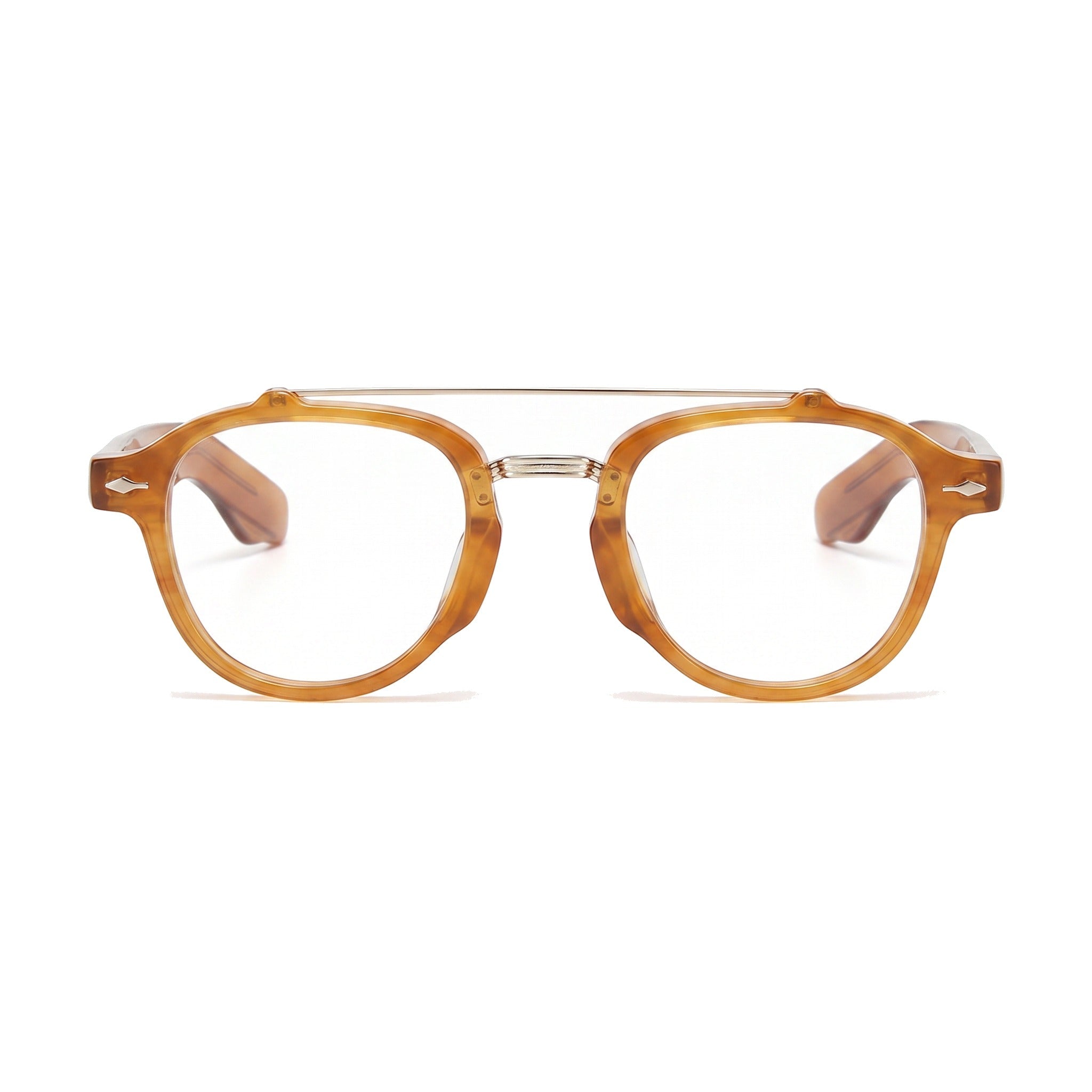Lenstorm YSAT3014 Retro Double Bridge Round Eyeglasses