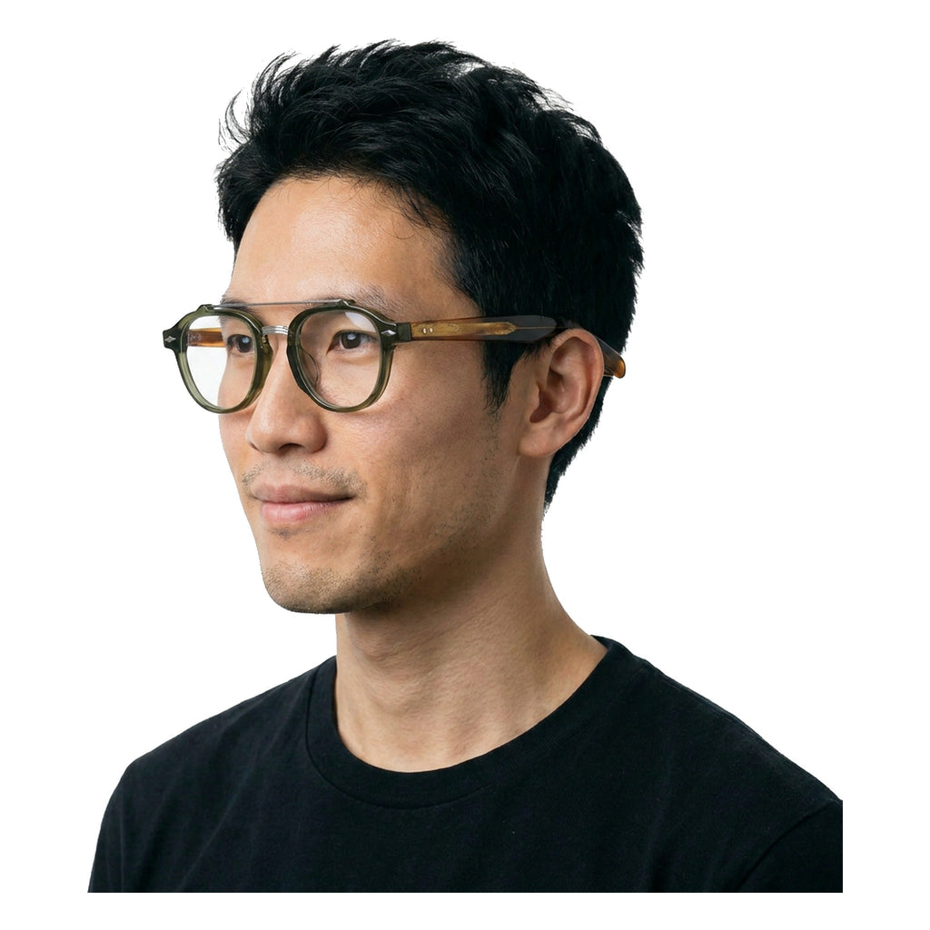 Lenstorm YSAT3014 Retro Double Bridge Round Eyeglasses