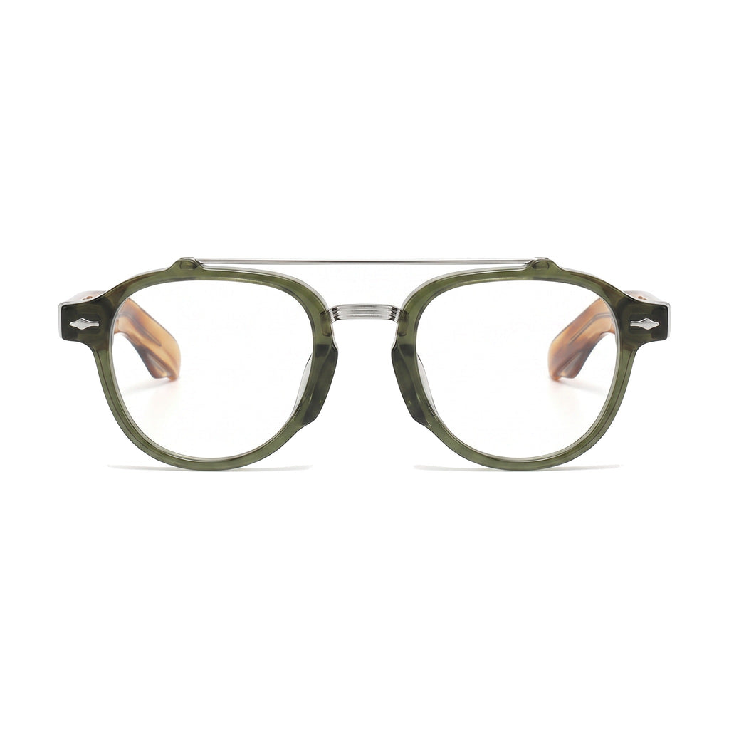 Lenstorm YSAT3014 Retro Double Bridge Round Eyeglasses