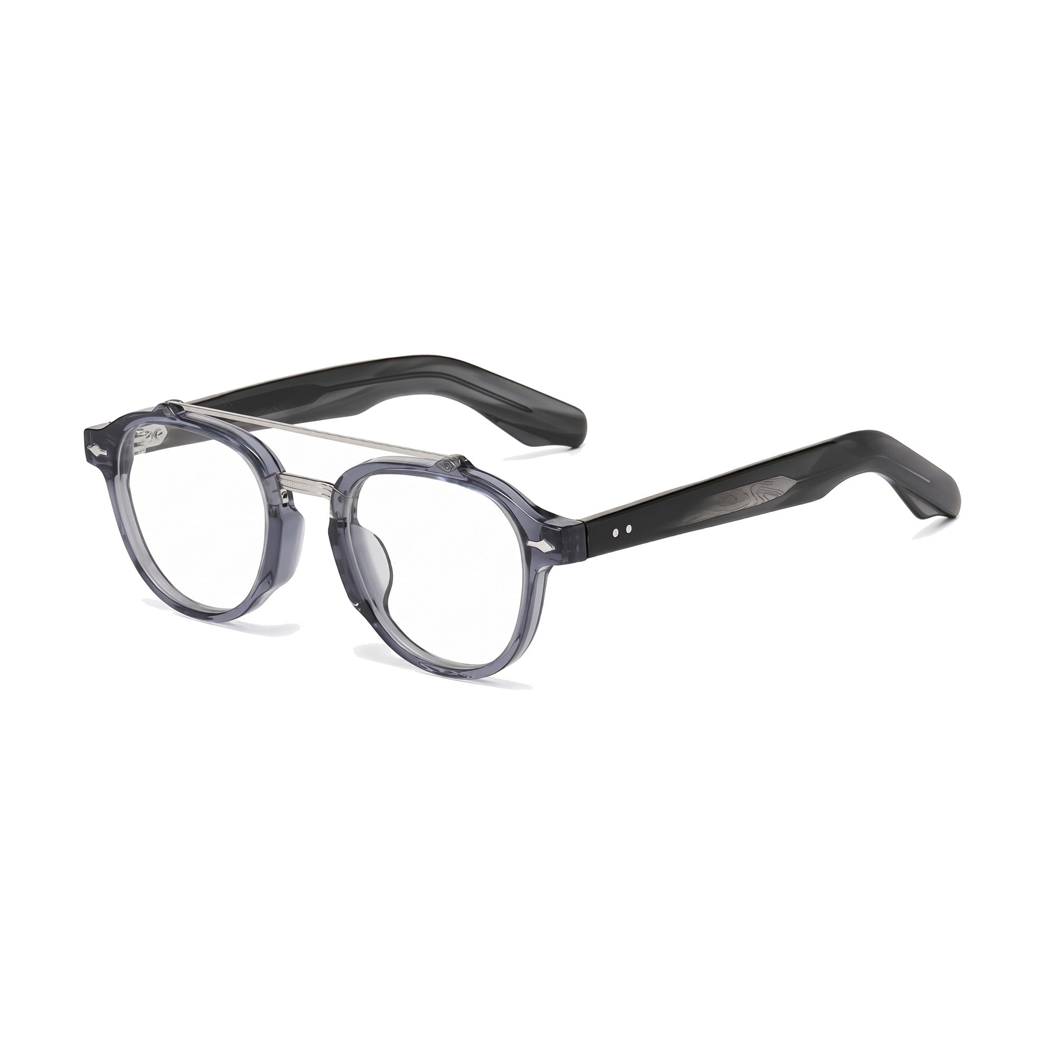 Lenstorm YSAT3014 Retro Double Bridge Round Eyeglasses
